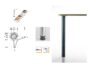 Gamba Tavolo Metallo con Piastra Avvitamento Regolabile pz.4 d.80 x 87h Nero Goffrato  Camar - immagine 2
